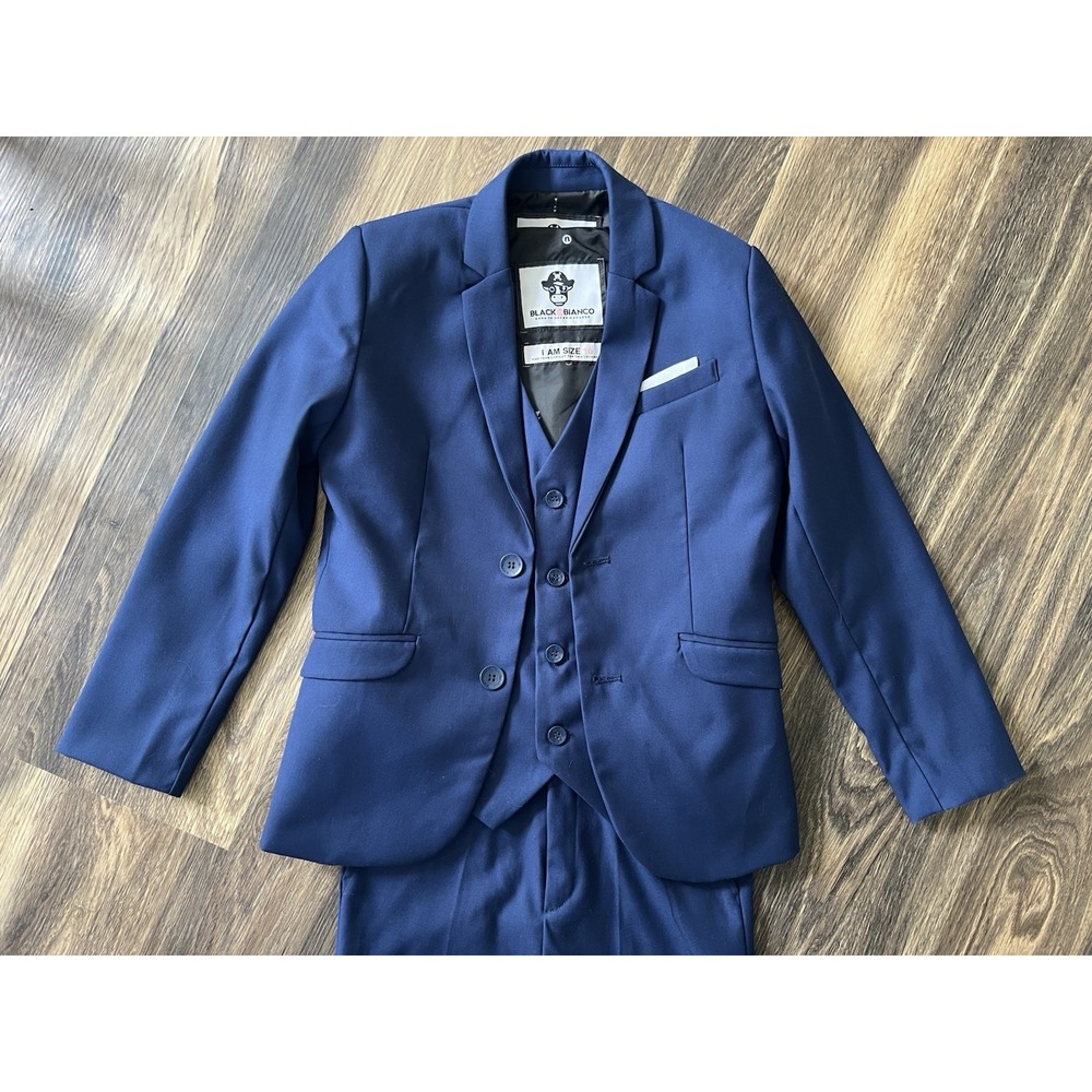 Boys' Navy Three-Piece Blazer Set